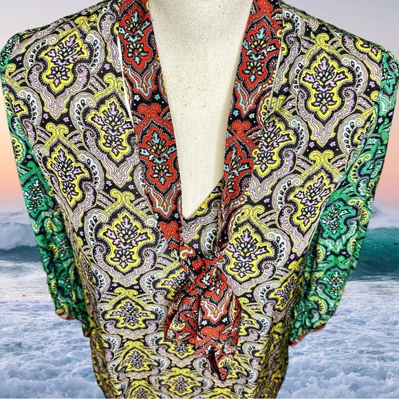 Alice + Olivia Multicolor Patterned Blouse - Picture 14 of 16